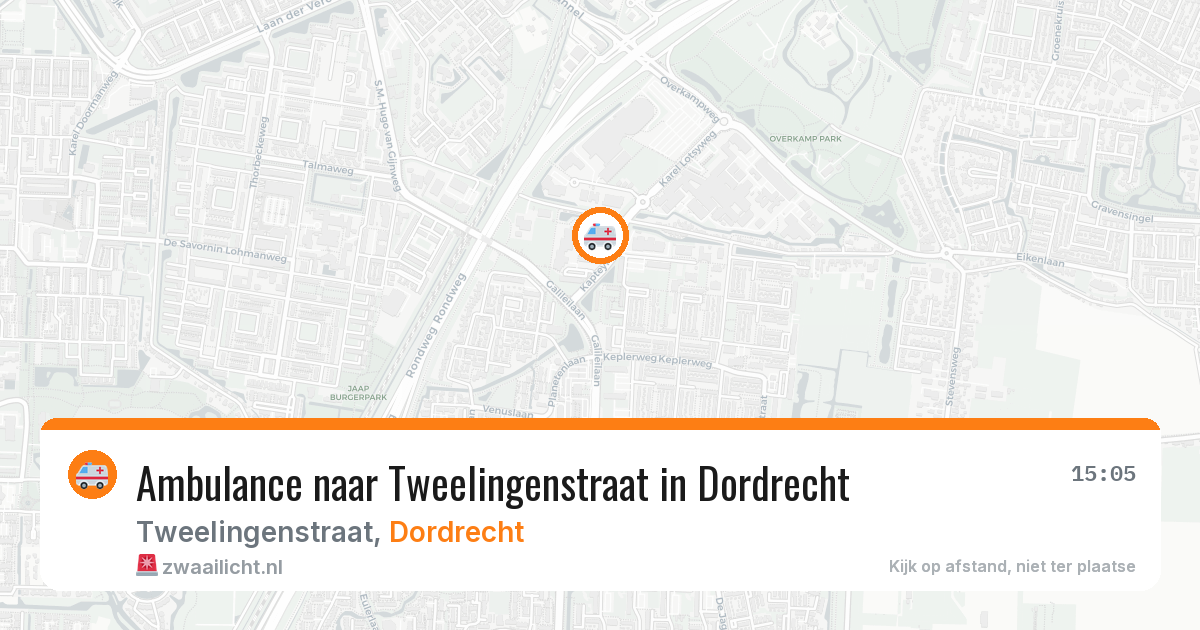 Ambulance naar Tweelingenstraat in Dordrecht — 11 apr 2026