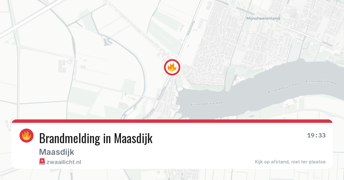 Brandmelding in Maasdijk — 5 aug 2026