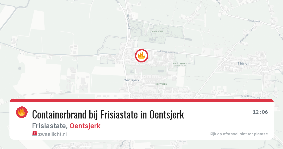 Containerbrand bij Frisiastate in Oentsjerk — 6 mrt 2026
