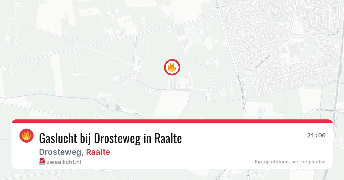 Gaslucht bij Drosteweg in Raalte — 20 apr 2026