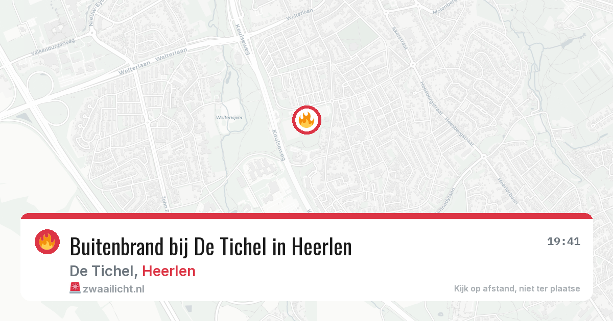 Buitenbrand bij De Tichel in Heerlen — 18 mei 2026