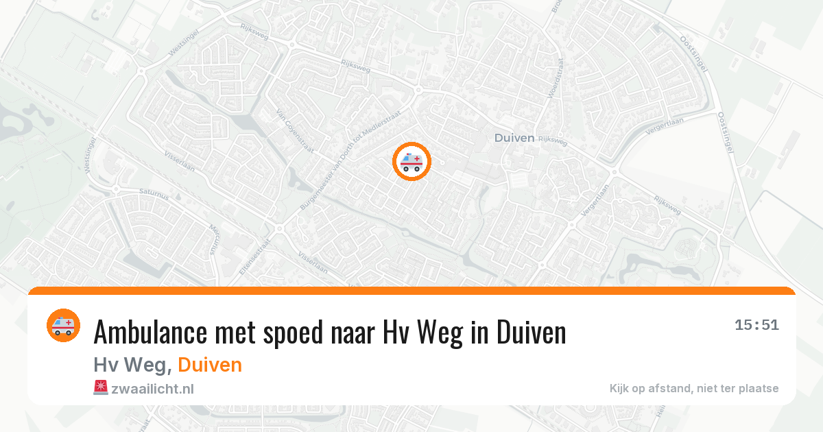 Ambulance met spoed naar Hv Weg in Duiven — 10 aug 2026