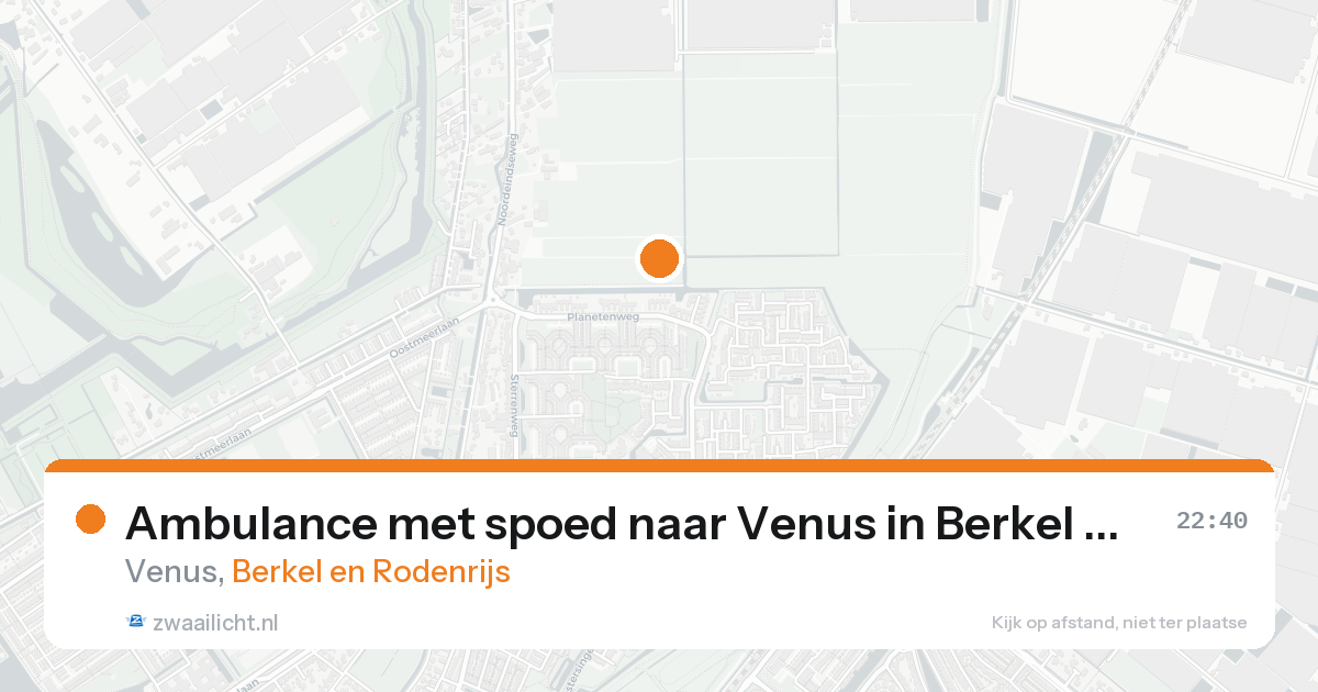 Ambulance met spoed naar Venus in Berkel en Rodenrijs — 23 aug 2026