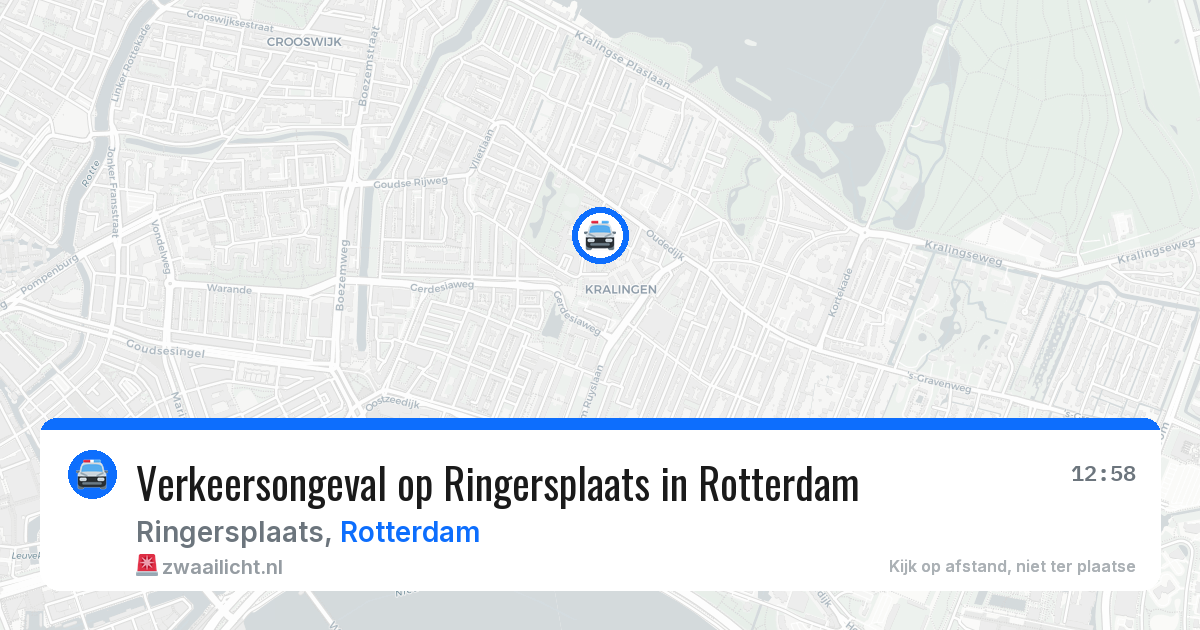 Verkeersongeval op Ringersplaats in Rotterdam — 16 mei 2026