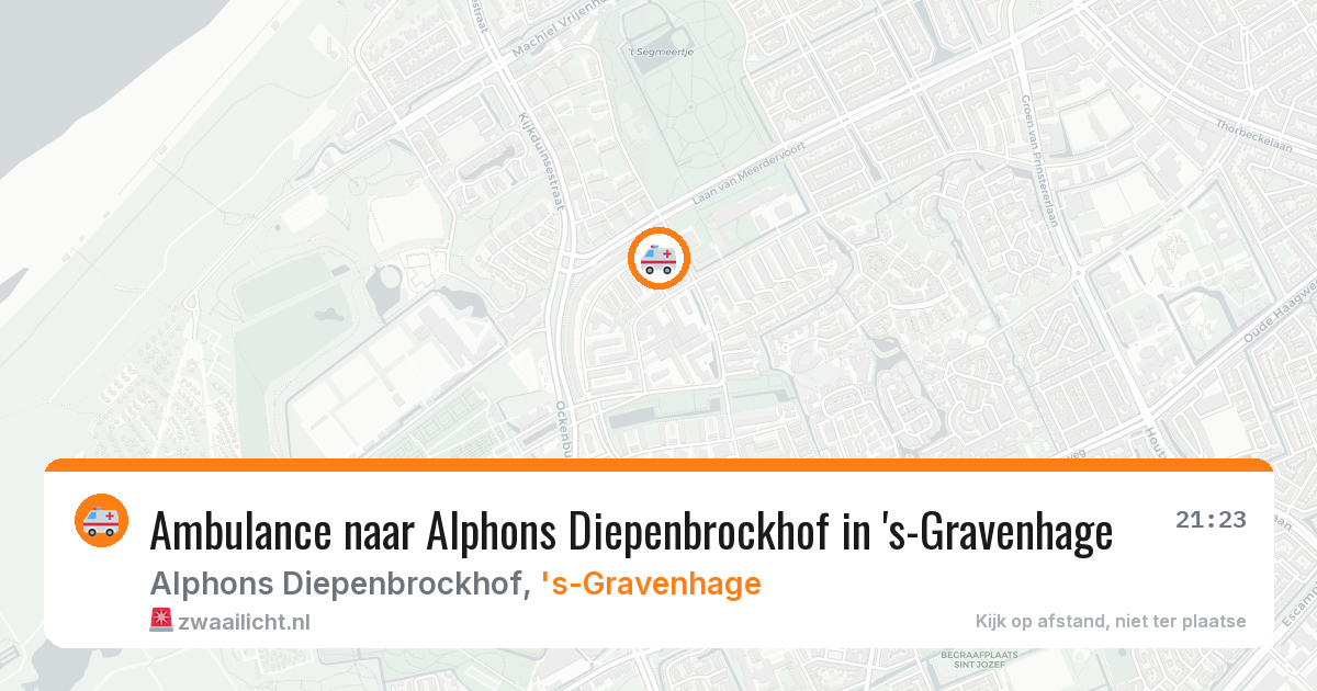 Ambulance naar Alphons Diepenbrockhof in 's-Gravenhage — 8 jun 2026