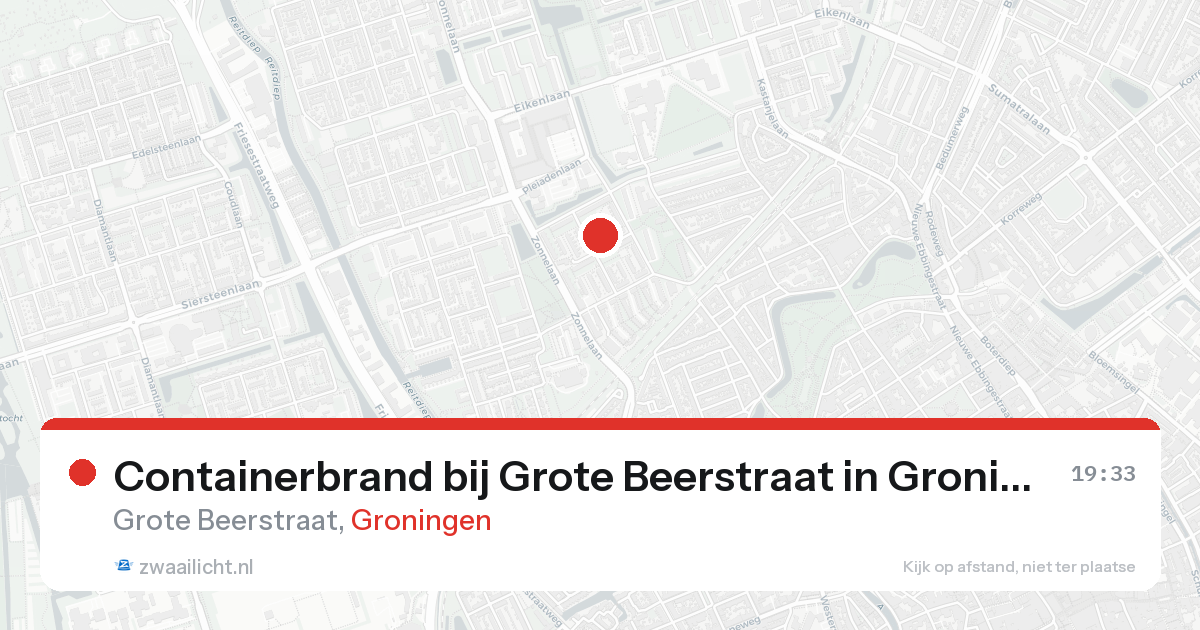 Containerbrand bij Grote Beerstraat in Groningen — 14 aug 2026