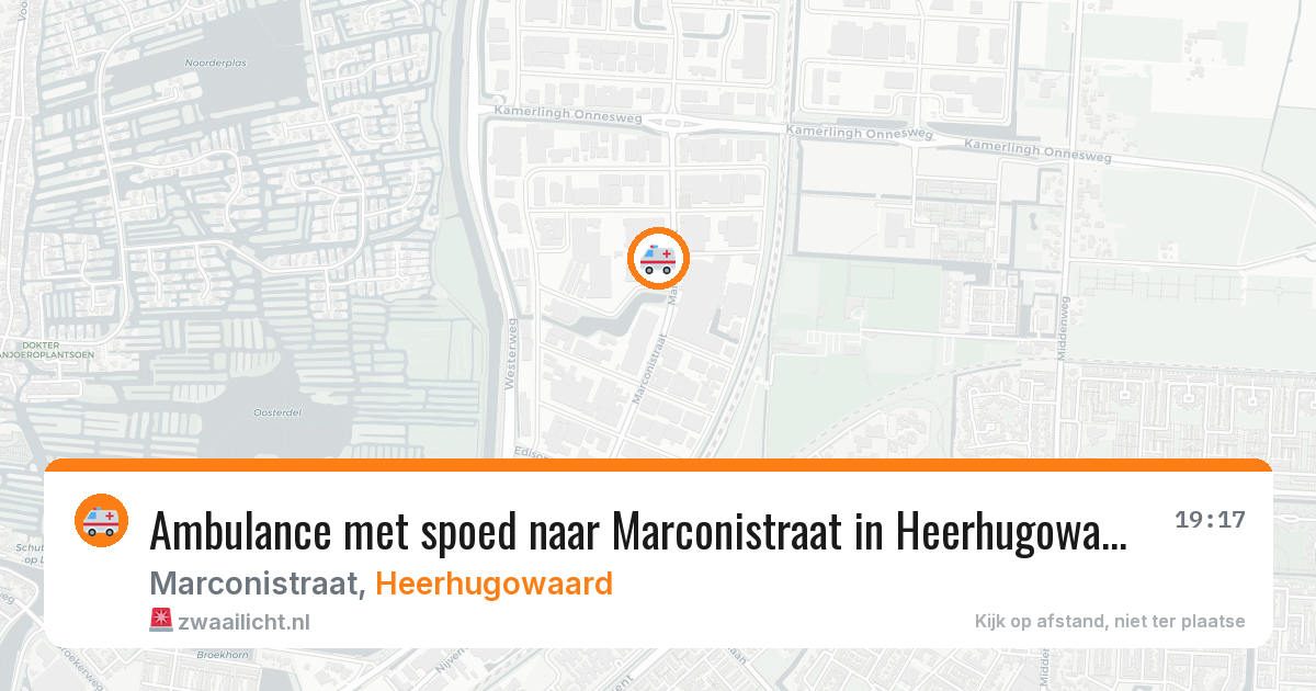 Ambulance met spoed naar Marconistraat in Heerhugowaard — 21 jun 2026