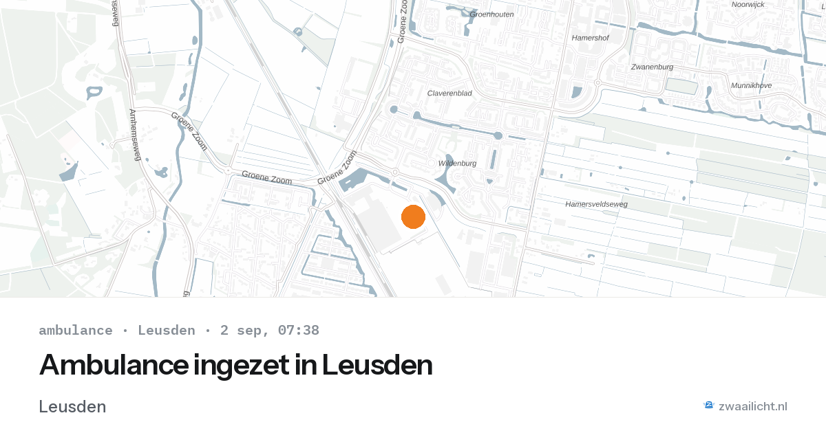Ambulance ingezet in Leusden — 2 sep 2026