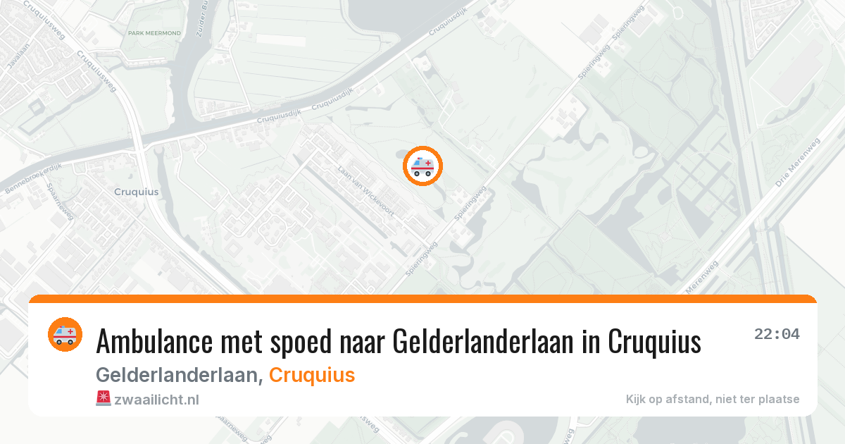 Ambulance met spoed naar Gelderlanderlaan in Cruquius — 14 apr 2026