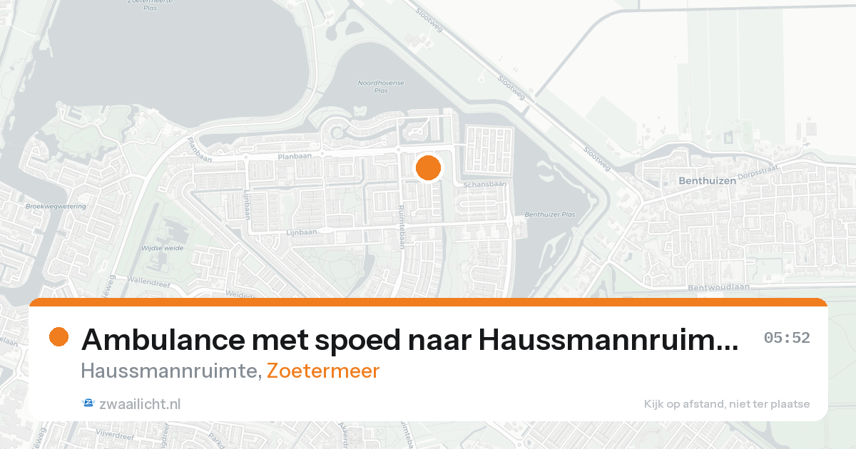 Ambulance met spoed naar Haussmannruimte in Zoetermeer — 18 aug 2026