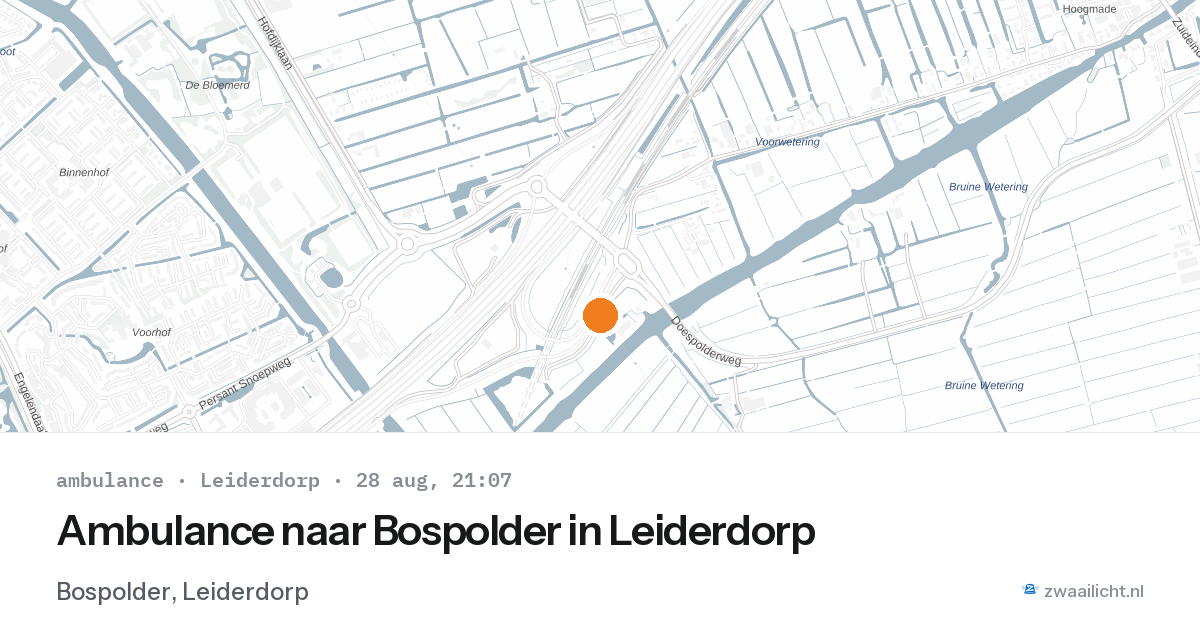 Ambulance naar Bospolder in Leiderdorp — 28 aug 2026