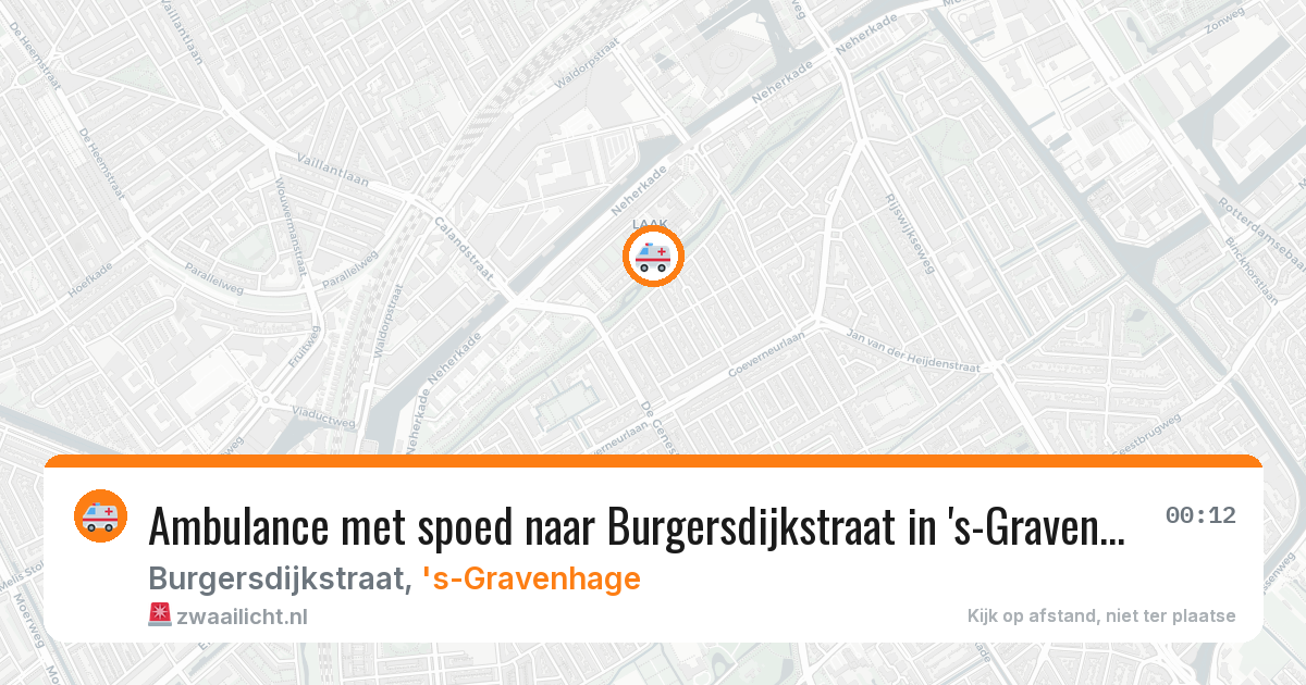 Ambulance met spoed naar Burgersdijkstraat in 's-Gravenhage — 31 jul 2026