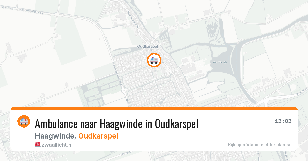 Ambulance naar Haagwinde in Oudkarspel — 3 aug 2026