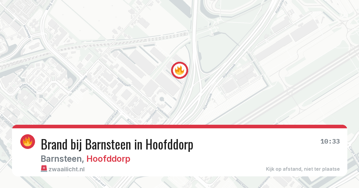 Brand bij Barnsteen in Hoofddorp — 14 aug 2026