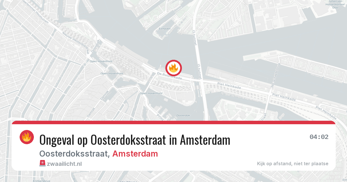 Ongeval op Oosterdoksstraat in Amsterdam — 30 jun 2026