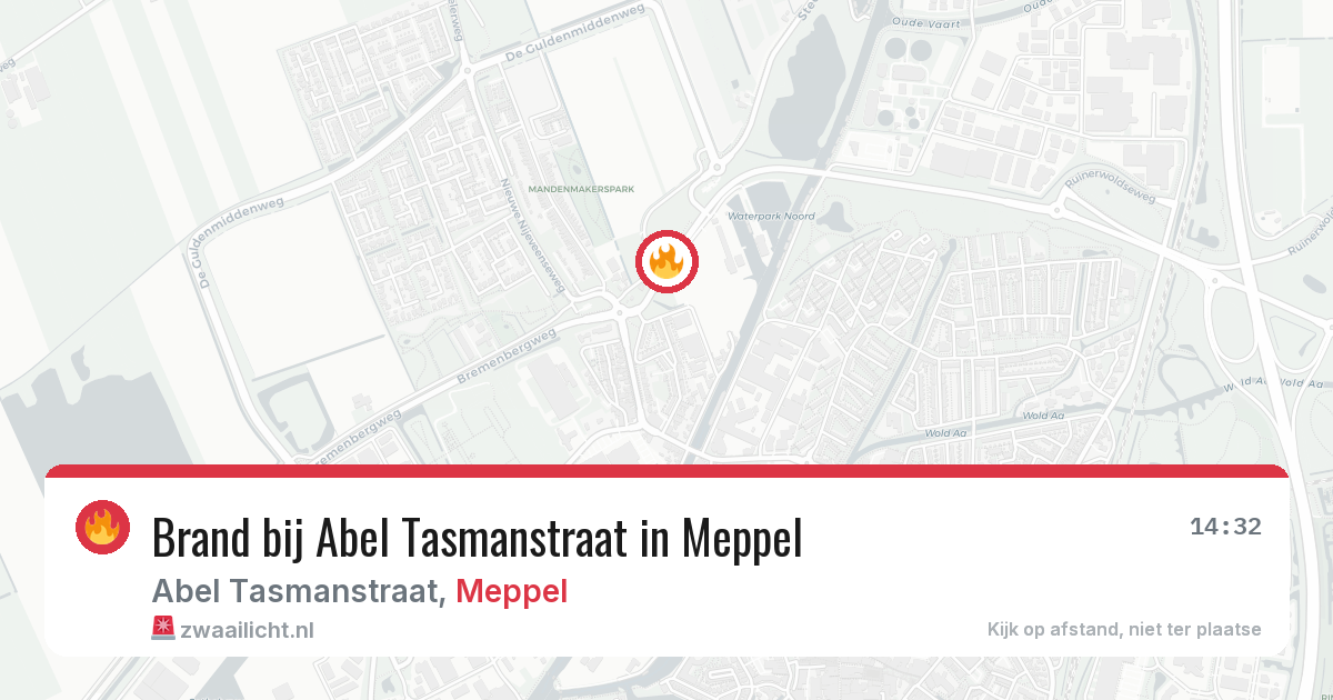Brand bij Abel Tasmanstraat in Meppel — 5 aug 2026