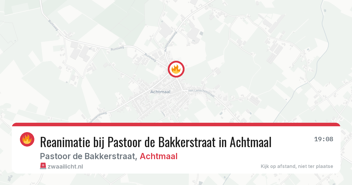 Reanimatie bij Pastoor de Bakkerstraat in Achtmaal — 28 jun 2026