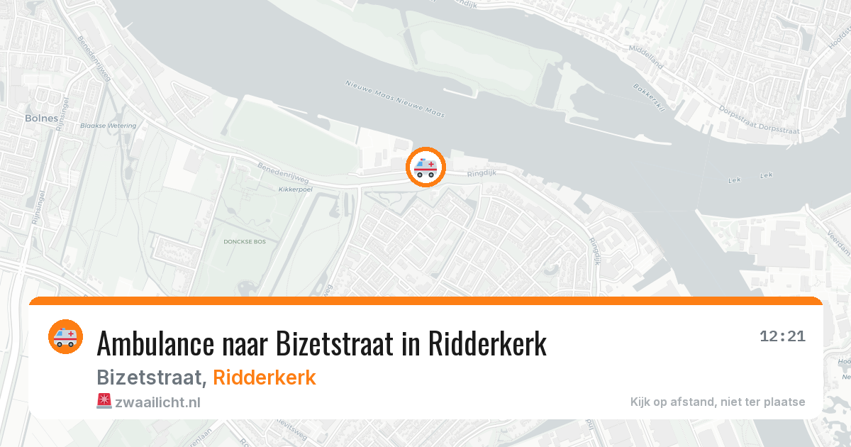 Ambulance naar Bizetstraat in Ridderkerk — 18 jul 2026