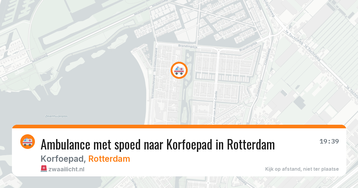 Ambulance met spoed naar Korfoepad in Rotterdam — 29 jun 2026