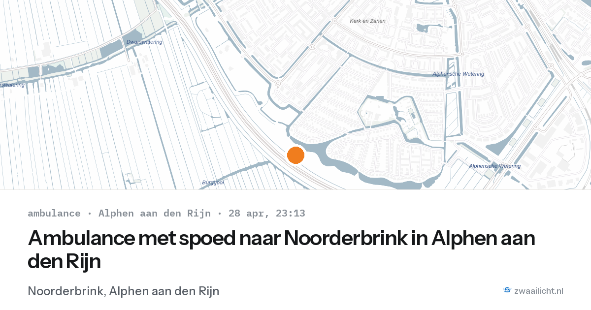 Ambulance met spoed naar Noorderbrink in Alphen aan den Rijn — 28 apr 2026