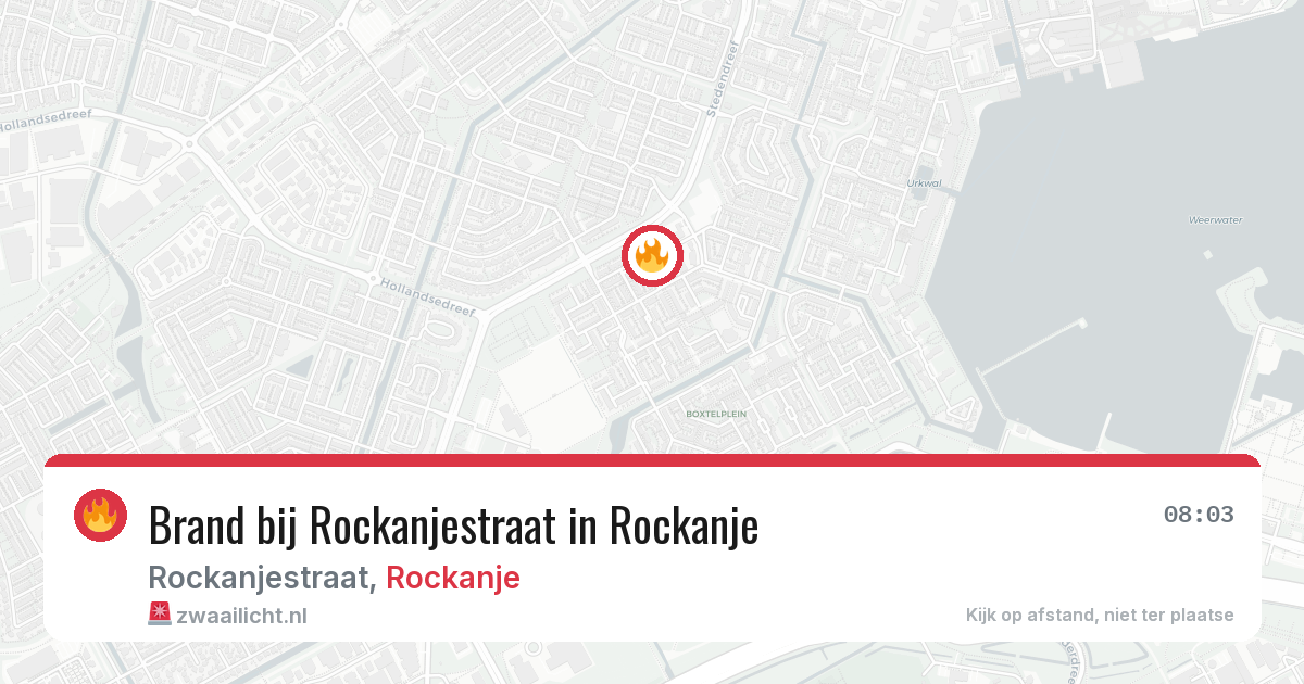 Brand bij Rockanjestraat in Rockanje — 4 aug 2026