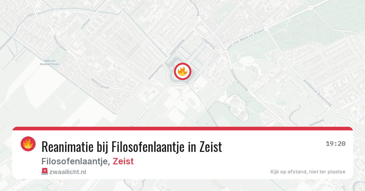 Reanimatie bij Filosofenlaantje in Zeist — 14 apr 2026