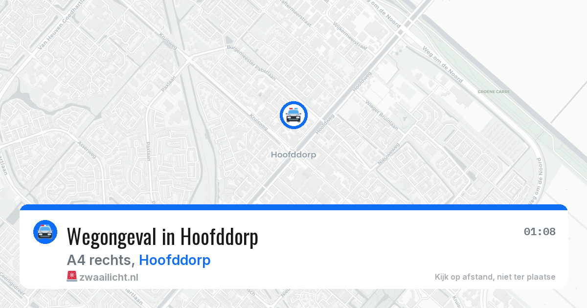 Wegongeval in Hoofddorp — 22 mei 2026