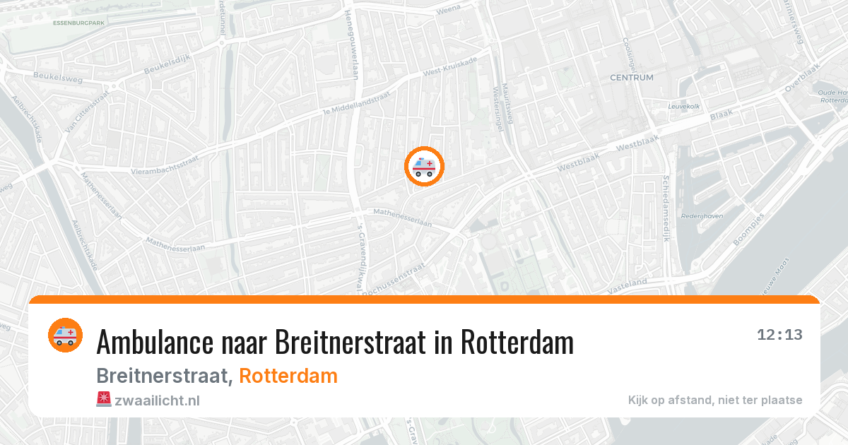 Ambulance naar Breitnerstraat in Rotterdam — 23 jun 2026