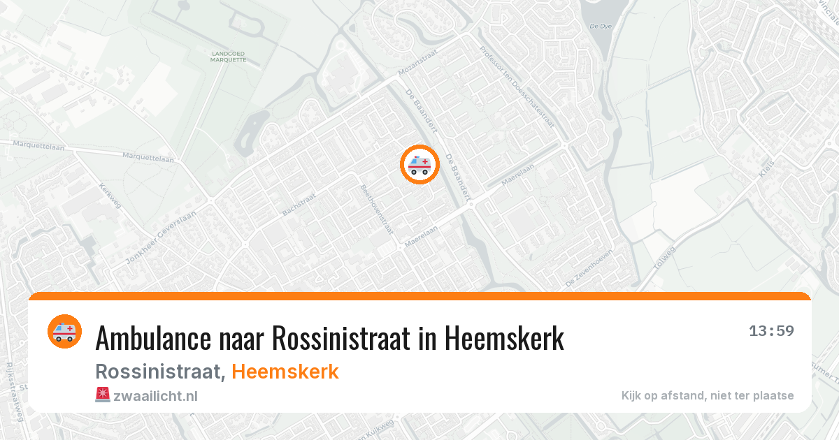 Ambulance naar Rossinistraat in Heemskerk — 26 mei 2026