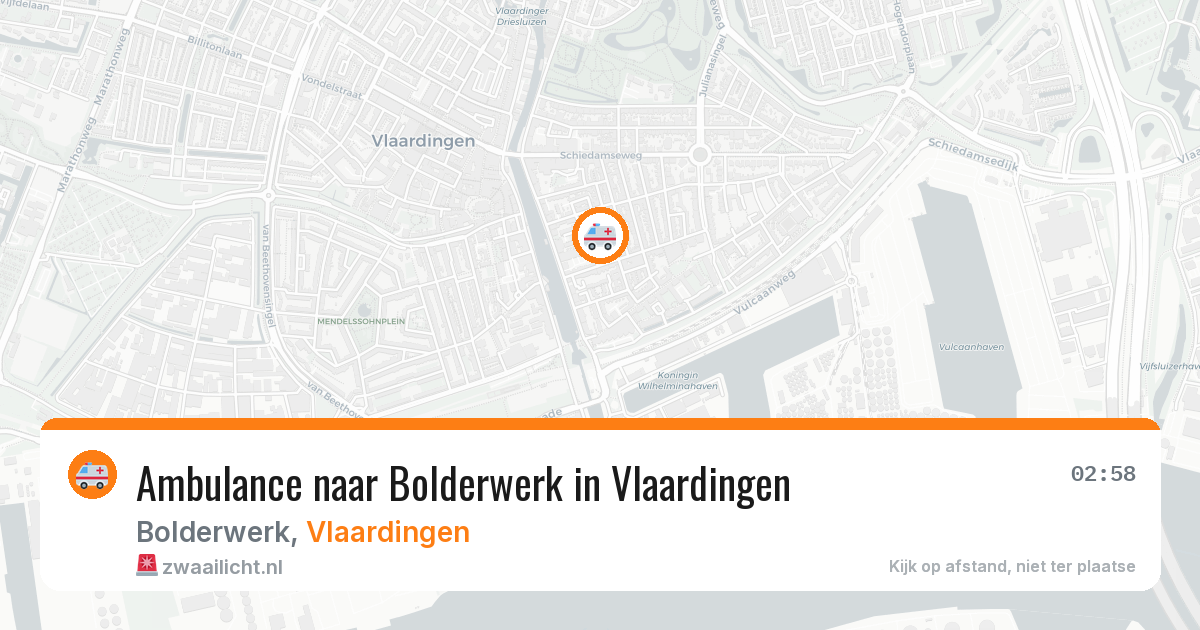 Ambulance naar Bolderwerk in Vlaardingen — 12 aug 2026
