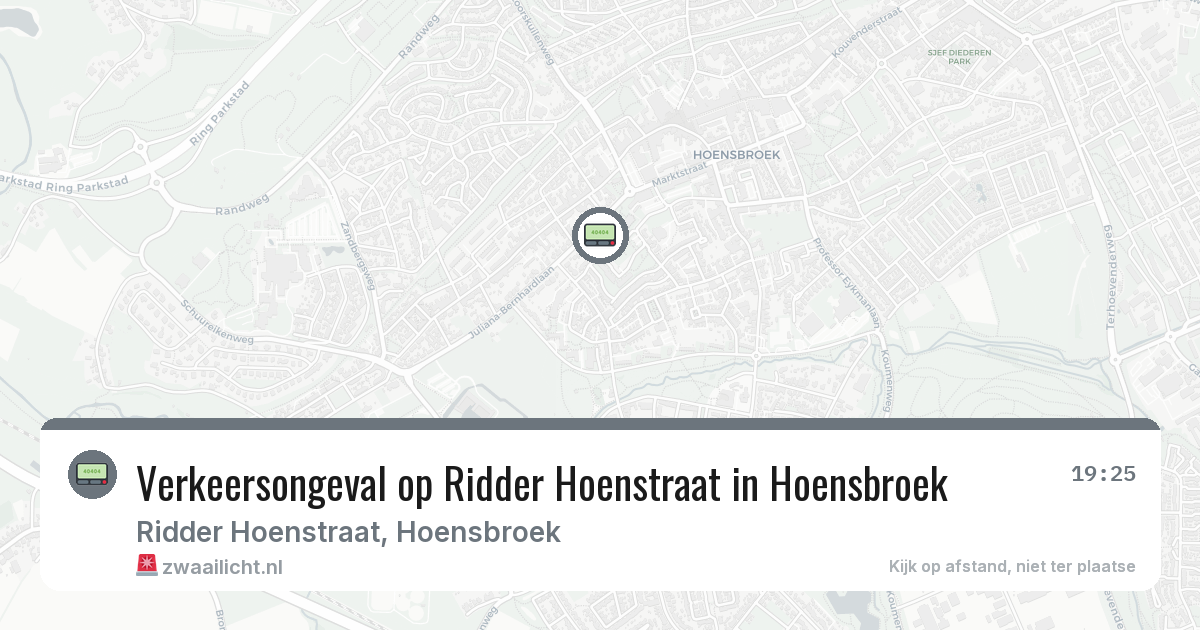 Verkeersongeval op Ridder Hoenstraat in Hoensbroek — 30 jul 2026