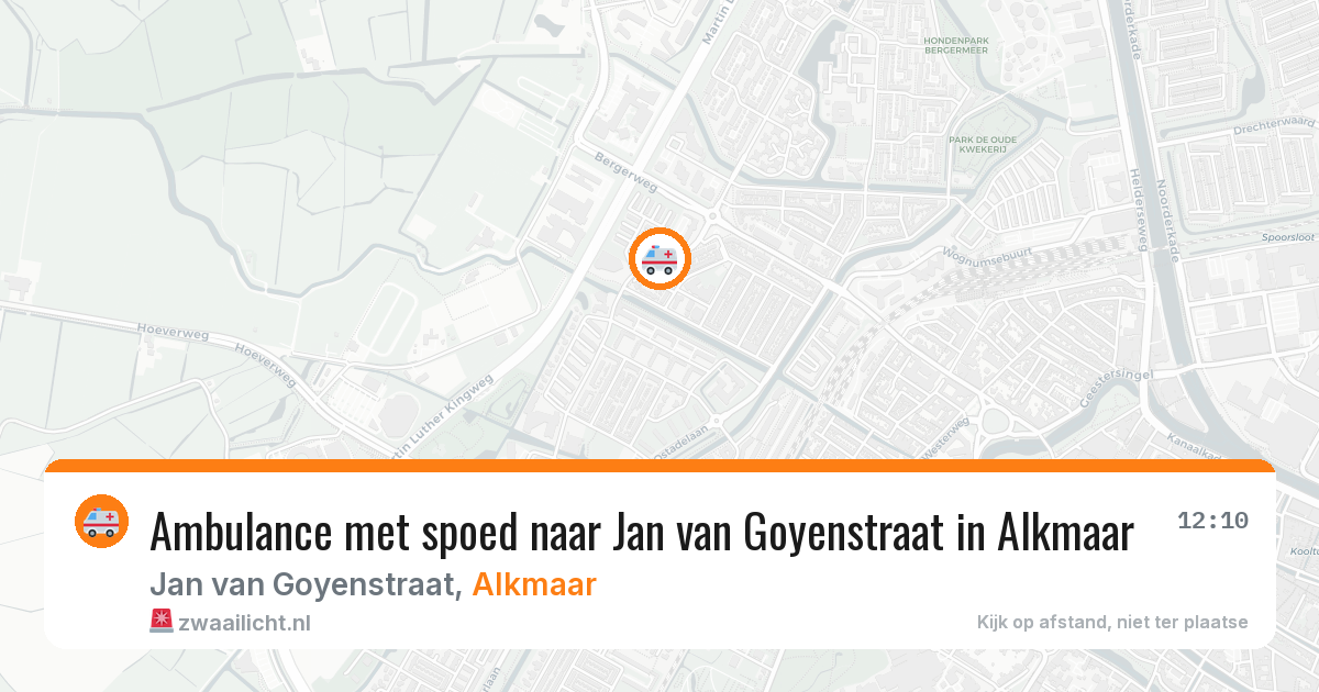 Ambulance met spoed naar Jan van Goyenstraat in Alkmaar — 18 jun 2026