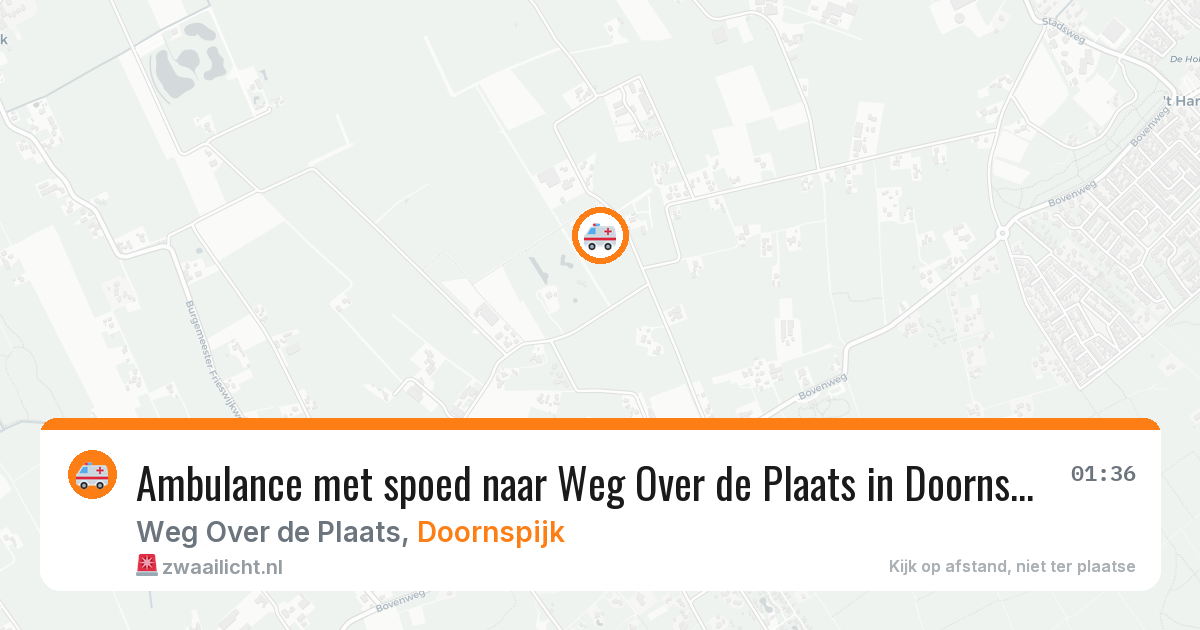 Ambulance met spoed naar Weg Over de Plaats in Doornspijk — 15 jul 2026