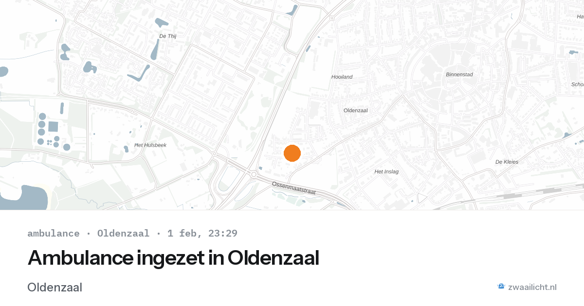 Ambulance ingezet in Oldenzaal — 1 feb 2026