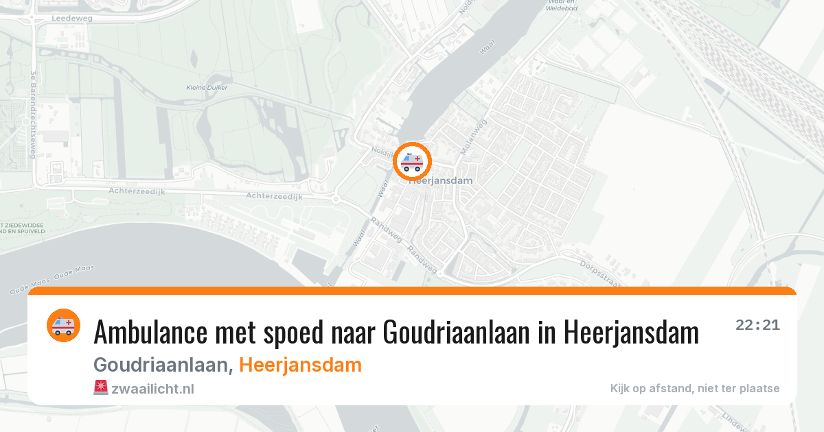 Ambulance met spoed naar Goudriaanlaan in Heerjansdam — 10 jun 2026