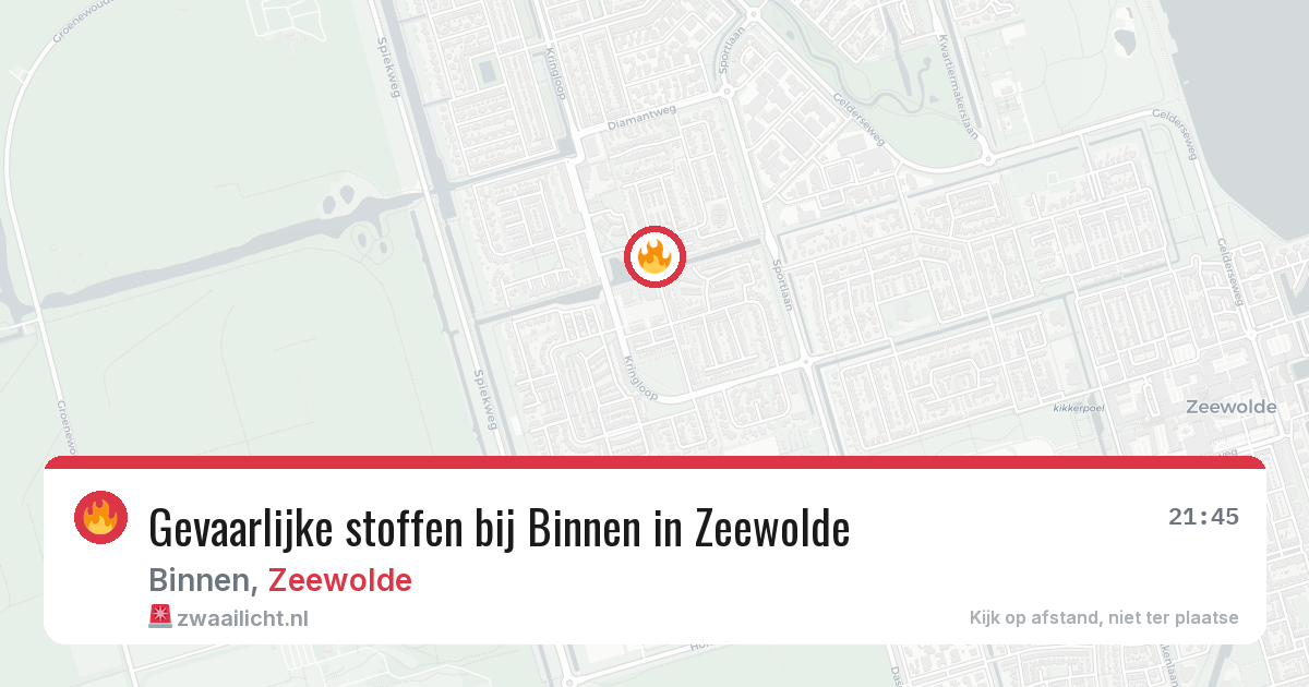 Gevaarlijke stoffen bij Binnen in Zeewolde — 29 jan 2026