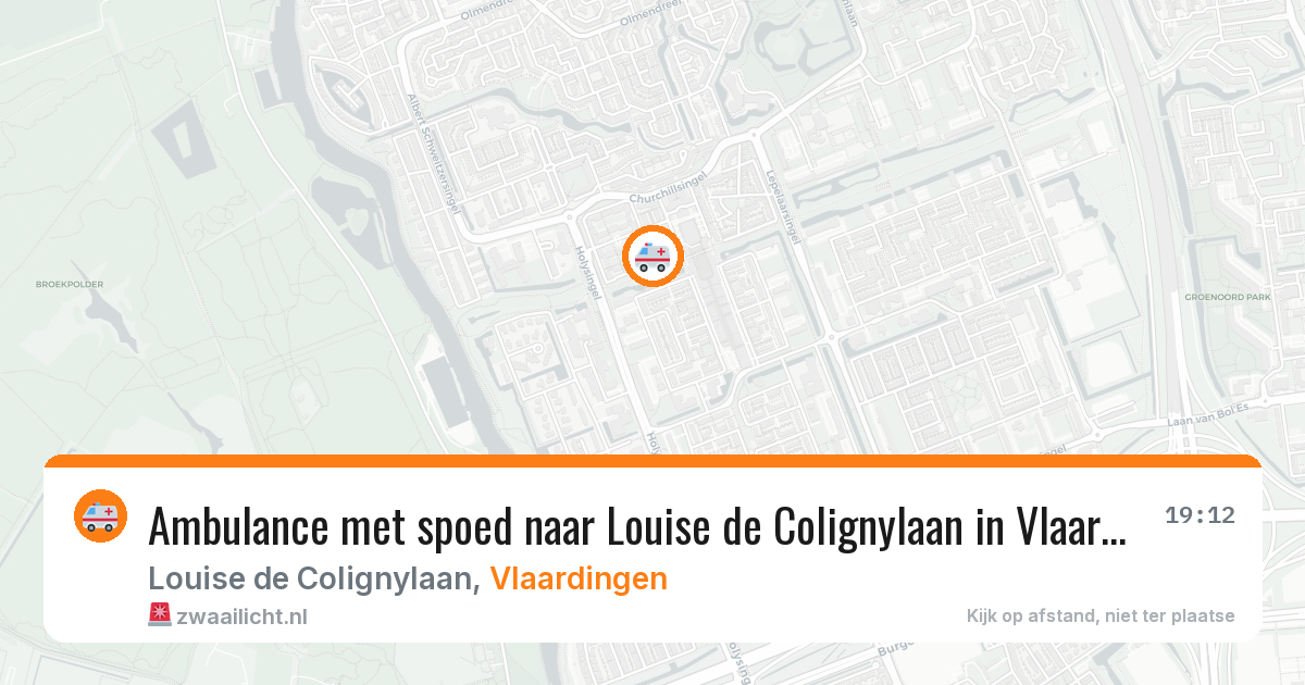 Ambulance met spoed naar Louise de Colignylaan in Vlaardingen — 2 jul 2026