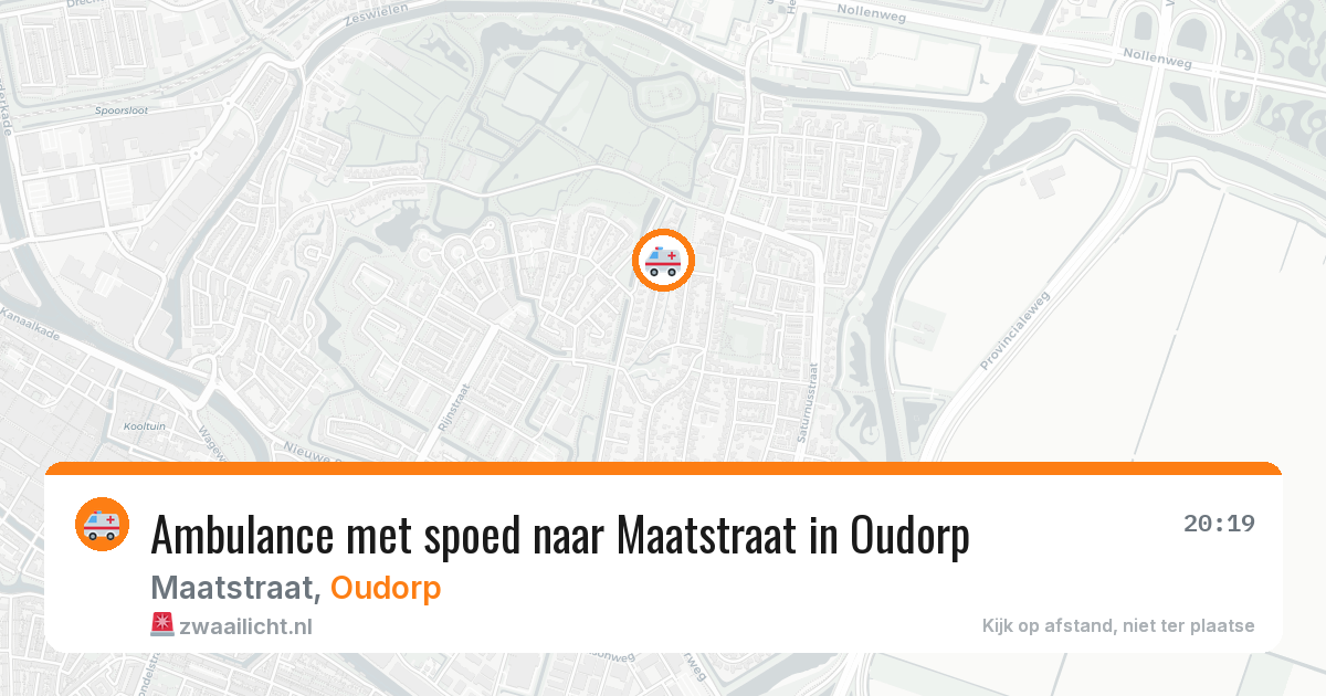Ambulance met spoed naar Maatstraat in Oudorp — 16 apr 2026