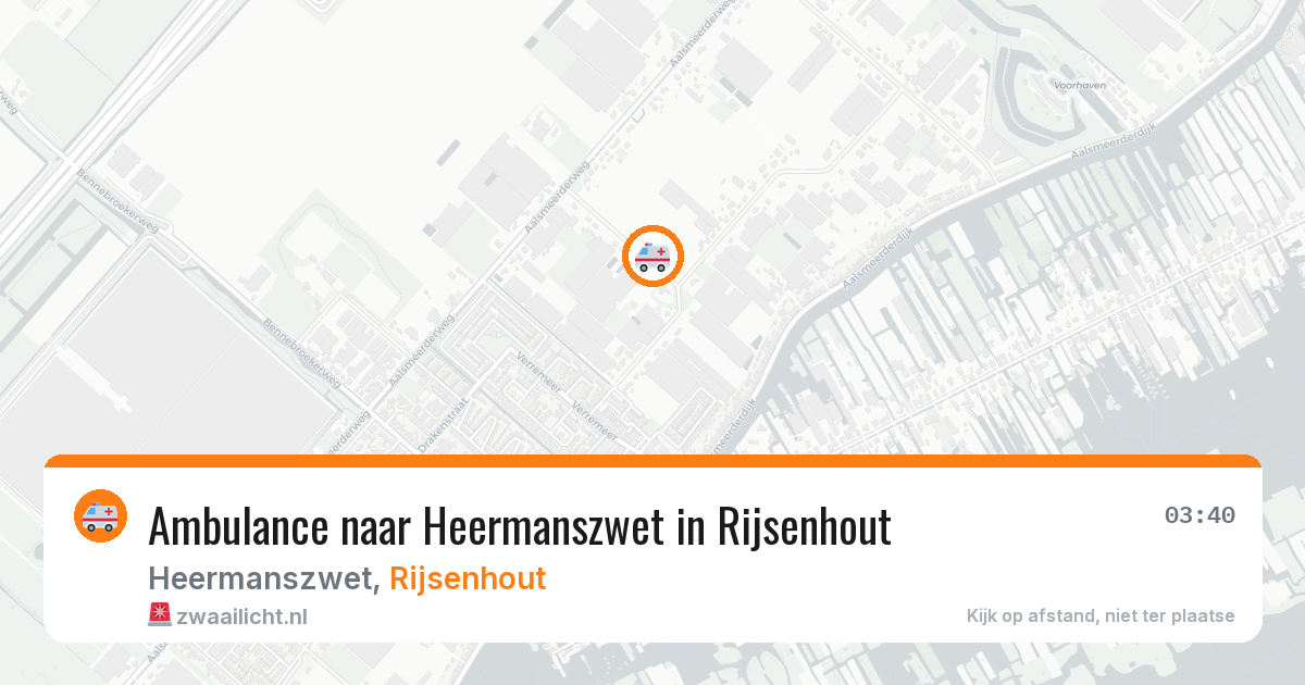 Ambulance naar Heermanszwet in Rijsenhout — 21 apr 2026