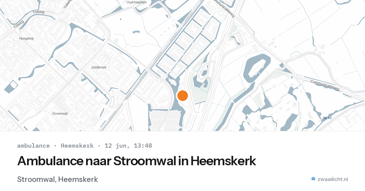Ambulance naar Stroomwal in Heemskerk — 12 jun 2026