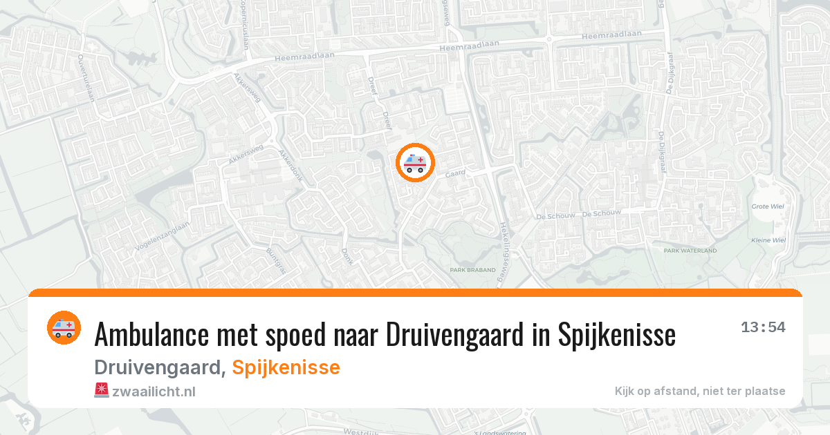 Ambulance met spoed naar Druivengaard in Spijkenisse — 23 mei 2026