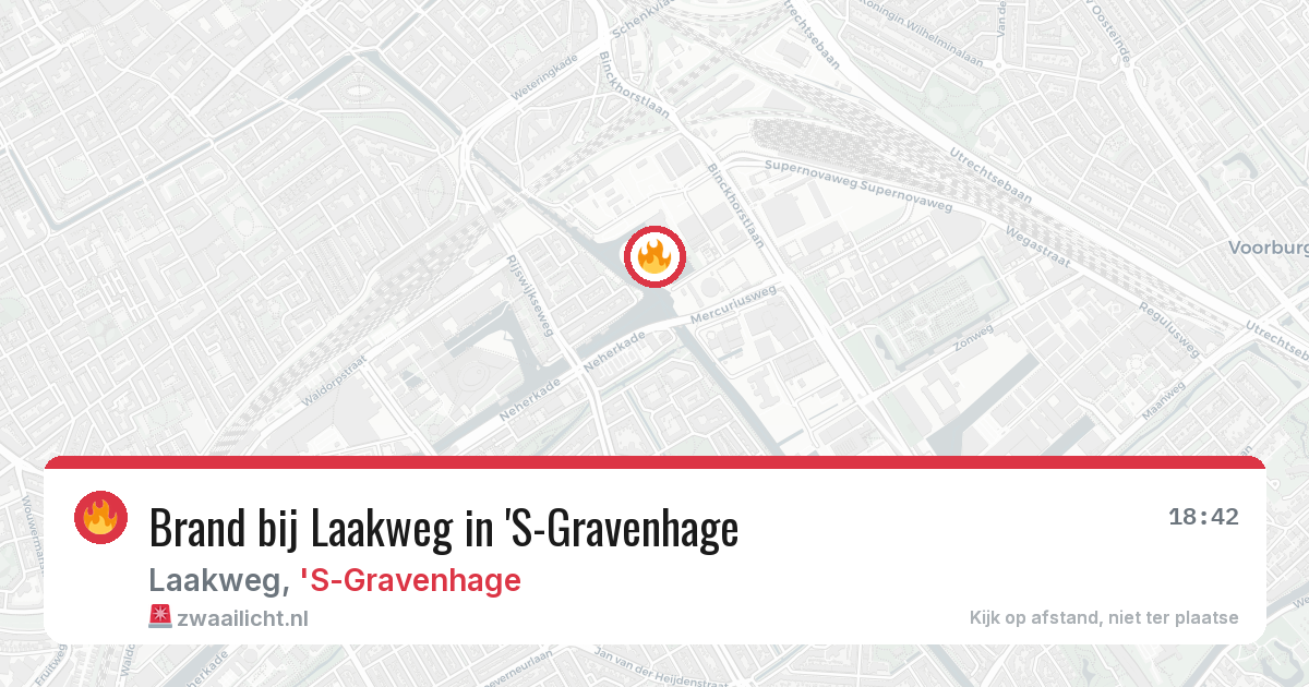 Brand bij Laakweg in 'S-Gravenhage — 16 mrt 2026