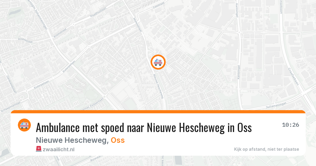 Ambulance met spoed naar Nieuwe Hescheweg in Oss — 23 mei 2026