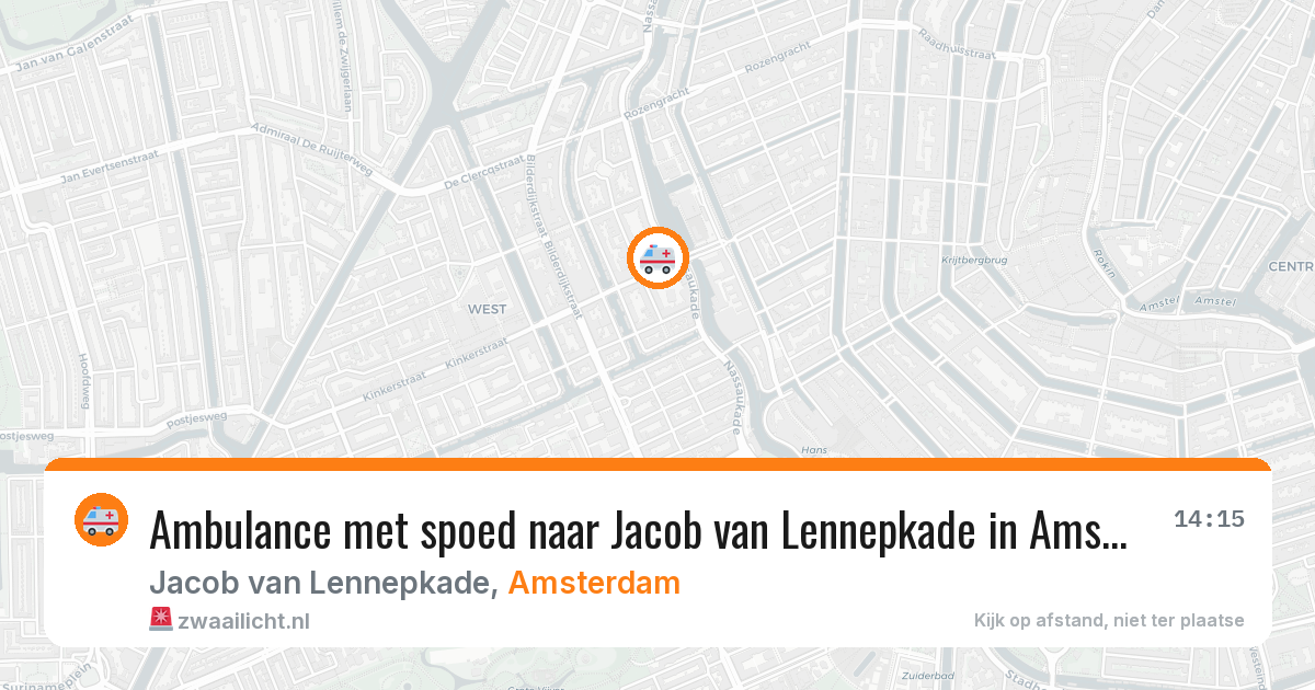 Ambulance met spoed naar Jacob van Lennepkade in Amsterdam — 30 jun 2026