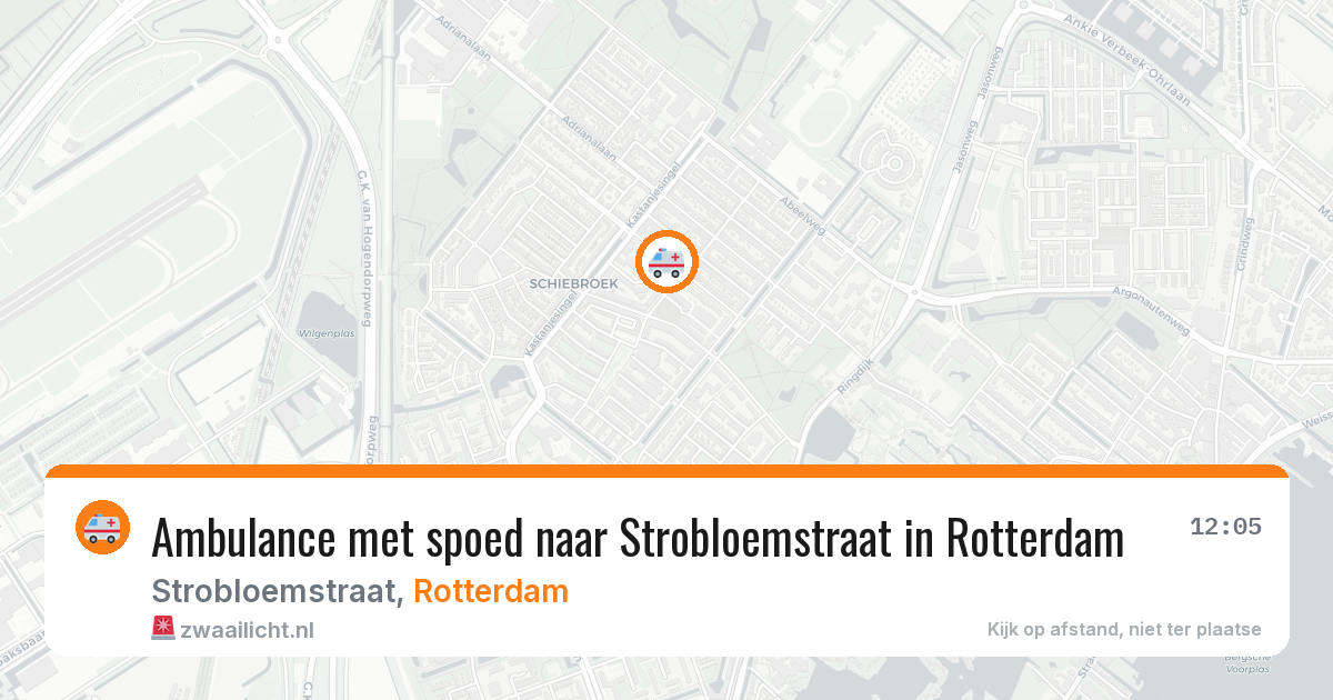 Ambulance met spoed naar Strobloemstraat in Rotterdam — 22 mrt 2026