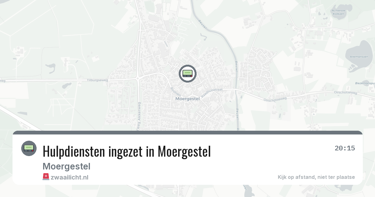 Hulpdiensten ingezet in Moergestel — 12 feb 2026 | 🚨 Zwaailicht.nl