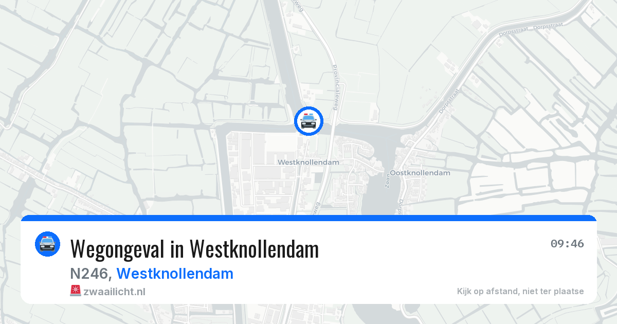 Wegongeval in Westknollendam — 8 jun 2026