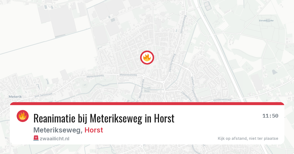 Reanimatie bij Meterikseweg in Horst — 6 apr 2026