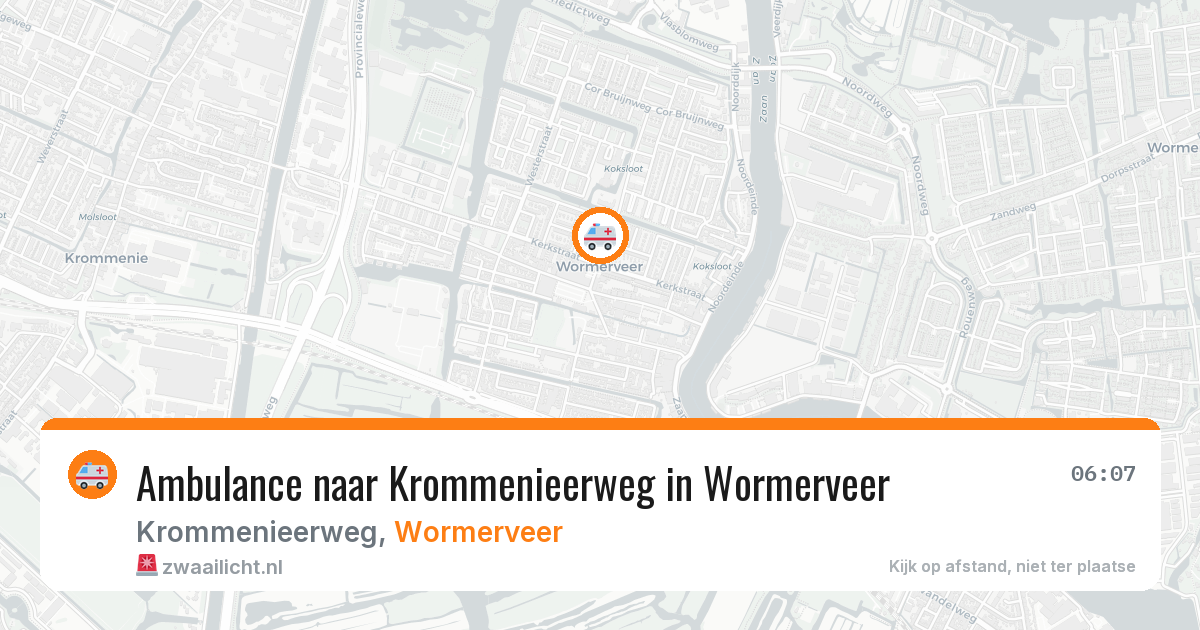 Ambulance naar Krommenieerweg in Wormerveer — 27 apr 2026
