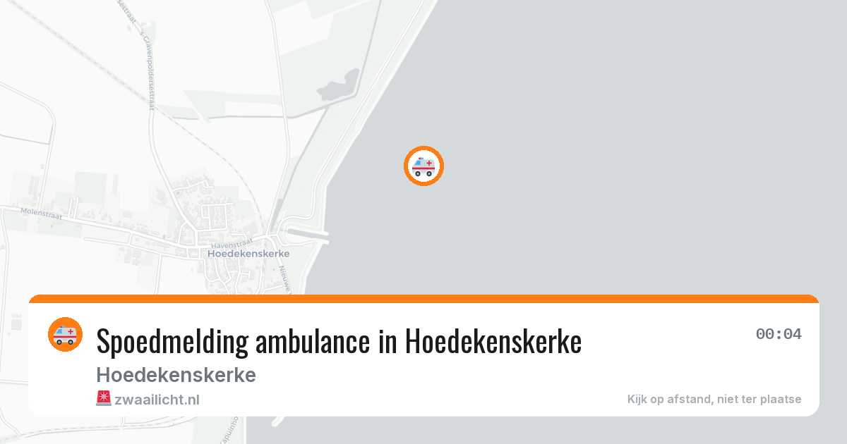 Spoedmelding ambulance in Hoedekenskerke — 11 aug 2026